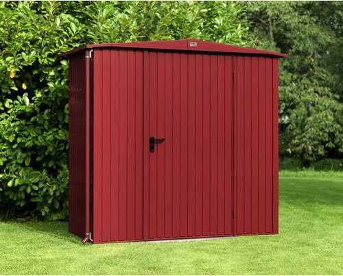Ecostar Gerätehaus Trend-S aus Metall in Rot mit B/H/T: 238 x 216 x 107,8 cm - Bild 1
