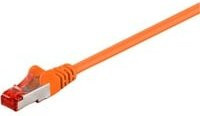 goobay Patchkabel Cat.6 SFTP Ethernet LAN orange, Länge: 50,0 cm - Bild 1