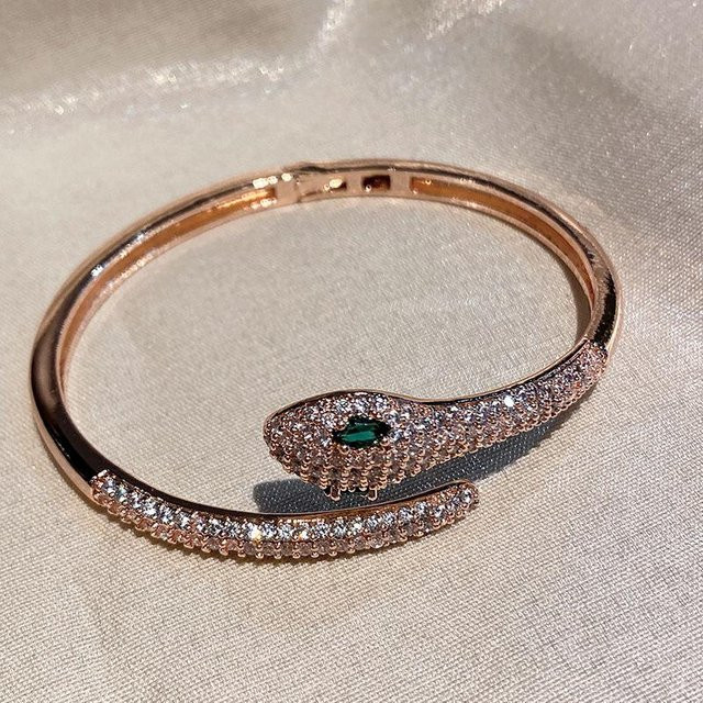 Schlangenarmband, Böses Auge, rose gold, Damen - Bild 1