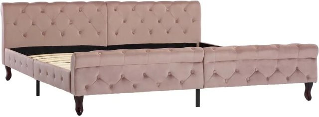 vidaXL Bettgestell aus Samt in Rosa, B/T/H: 226,0 x 200,0 x 206,5 cm - Bild 1