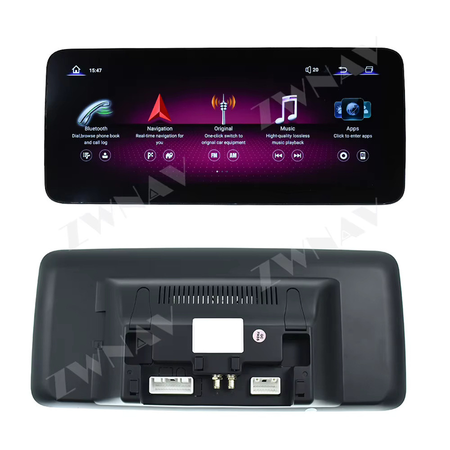 ZWNAV Android Auto Multimedia Player mit GPS und CarPlay für Mercedes-Benz CLS 2009–2015, 12,3 Zoll, Schwarz - Bild 2