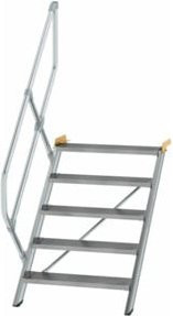 Günzburger MUNK Aluminium-Treppe mit 5 Stufen in Silber - Bild 1