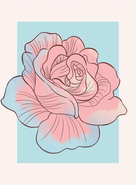 Komar Wandbild Cinderella Rose, bunt, B/H: 30 x 40 cm - Bild 1