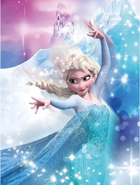 Komar Wandbild Frozen Elsa Action, blau, B: 30 cm, H: 40 cm - Bild 1