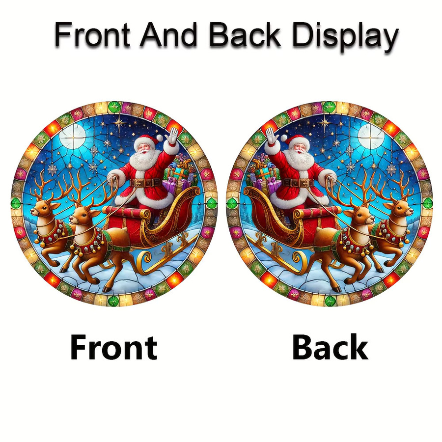 Potdemiel Sonnenfänger mit Weihnachtsmann-Motiv aus Acryl in Multicolor als dekoratives Hängeschild für Weihnachten - Bild 4