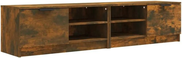 Set aus 2 vidaXL TV-Schränken in Räuchereiche, modern, Holzwerkstoff, B/T/H: 80 x 35 x 36,5 cm - Bild 1