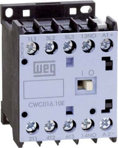 WEG Schütz CWC09-01-30D24 mit 3 Schließern, 4kW, 230 V/AC, 9A und Hilfskontakt in Weiß - Bild 1