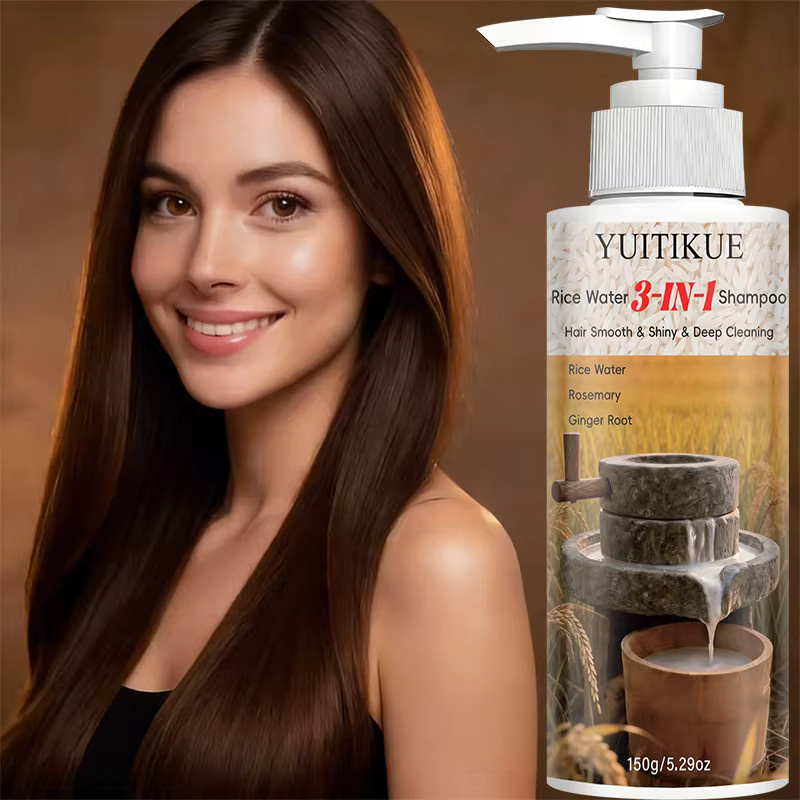 YUITIKUE Reiswasser 3-in-1 Shampoo mit Rosmarin & Ingwerwurzel, 150g - Bild 2