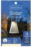 LUMINEO Solarleuchte Laterne in Weiß für Garten, Terrasse und Balkon mit warmweißem Lichteffekt - Bild 1