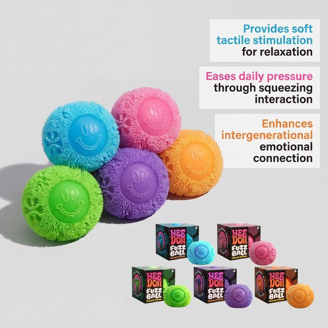 NeeDoh Spot Fuzz Ball, Quetschspielzeug, Rosa / Pink, ab 3 Jahre - Bild 1