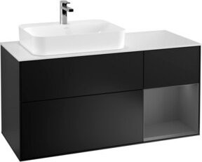 V&B Waschtischunterschrank Finion mit Wandbeleuchtung, Blau lackiert, Breite: 120 cm, Tiefe: 50,1 cm, Höhe: 50,1 cm - Bild 1
