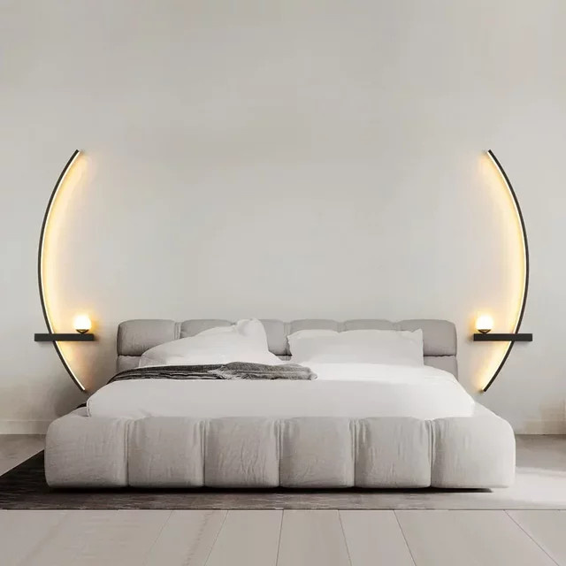 Moderne LED-Wandleuchte DAMIASMIL in Schwarz aus Metall mit warmweißem Licht für Wohnzimmer, Schlafzimmer und Treppen - Bild 1
