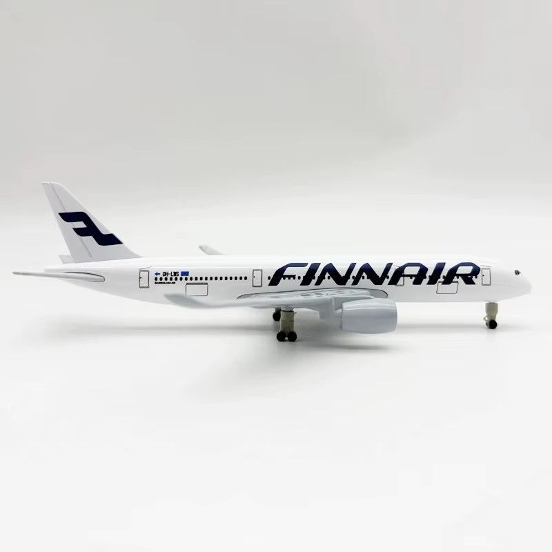 Finnair Modellflugzeug Tischdekoration aus Metalllegierung, Größe: 20 cm - Bild 2