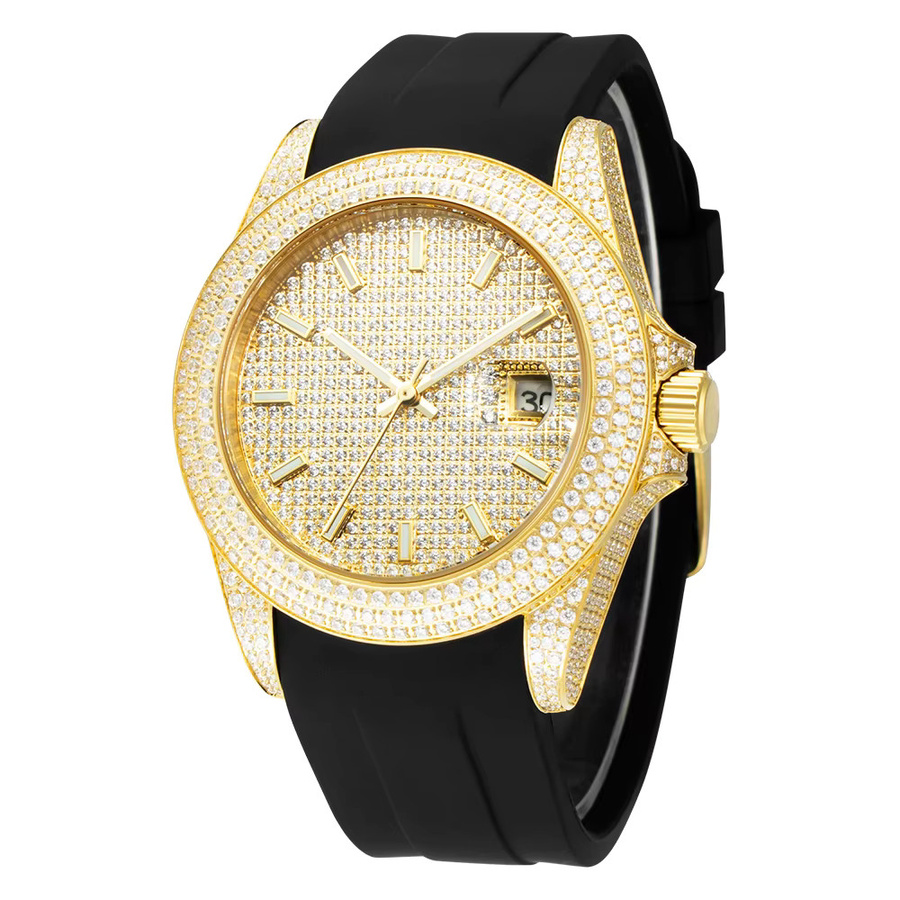 SEAKOSS Armbanduhr Automatik, Edelstahl, Gold, Zirkonia, 41 mm, Herren - Bild 3