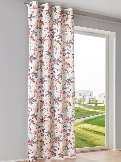 Heine Home Dekoschale mit floralem Blüten-Dessin in Weiß und Multicolour aus 100% Polyester, B/H: 145,0 x 135,0 cm - Bild 1