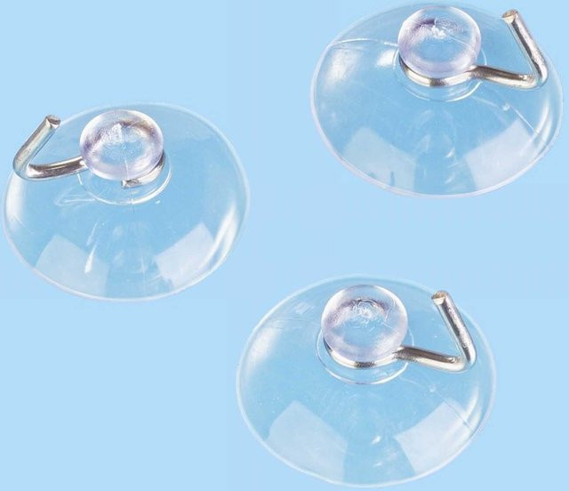 HobbyFun Deko Sauger mit Haken, transparent, Durchmesser: 22 mm - Bild 1