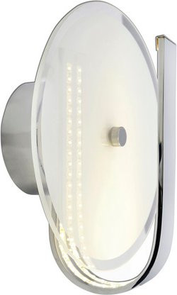 Näve LED-Wandleuchte Lucca in Silberfarben aus Metall und Glas, Durchmesser: 20 cm, Höhe: 120 cm - Bild 1