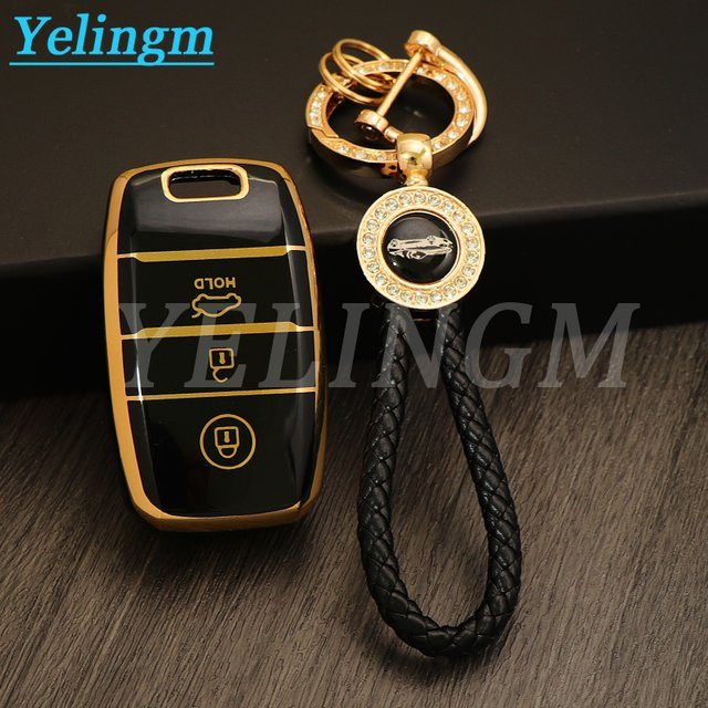 YELINGM 3-Tasten TPU Schlüsselhülle für Kia Picanto, Sportage, Rio, Cerato, Soul, K5, Ceed, Optima und Sorento - Bild 1