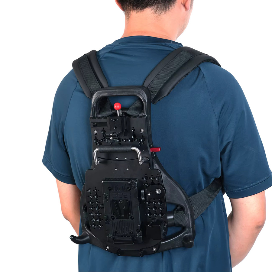SZJELEN Akku-Rucksack in Schwarz mit Befestigungsplatte und XLR 3-Pin-Ausgang für V-Mount, B-Mount und Gold-Mount Kameras wie ARRI ALEXA 35, mini LF, RED, SONY und CANON - Bild 4