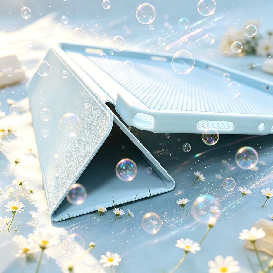 Magnetische Flip Smart Cover Tablet-Hülle für Samsung Galaxy Tab A7 A8 A9 A11 S6 S7 S8 S9 S10 FE Plus Lite in Blau - Bild 3