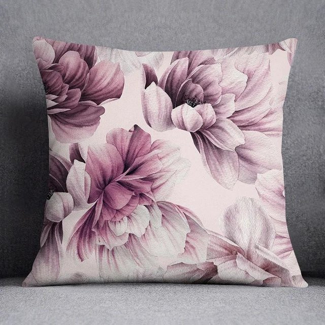 Dekorative quadratische Kissenhülle JMG Clothing mit floralem Rosenmuster in Pink, B/B/B: 45 x 45 x 45 cm - Bild 1