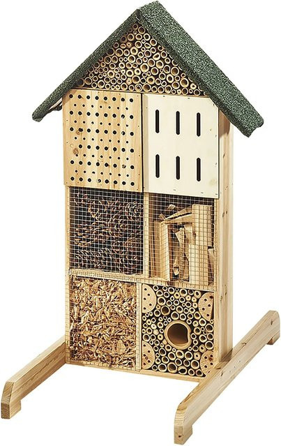 Kobolo Insektenhotel BEE aus Holz in Braun, H x B x T: 82 x 40 x 67 cm - Bild 1