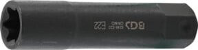 BGS Steckschlüssel-Einsatz E-Profil extra lang 5246-E22 mit Außensechskant 22 mm in Schwarz aus Edelstahl - Bild 1