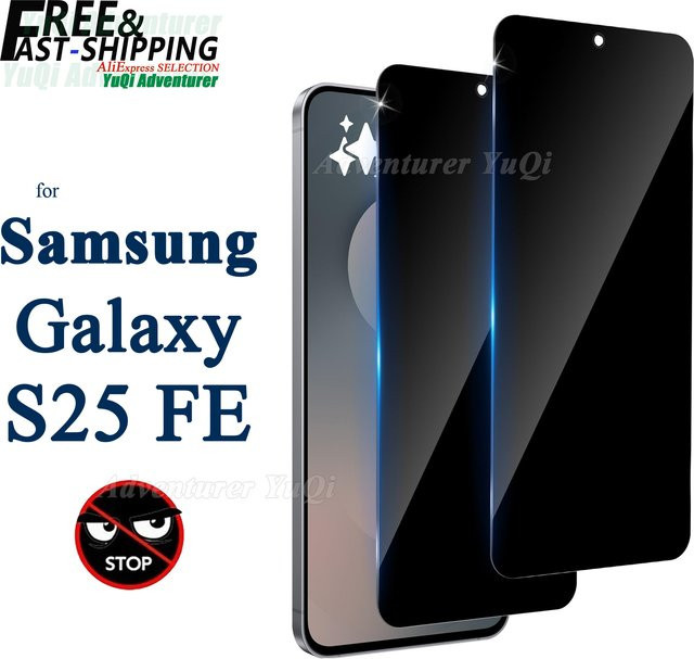 Samsung Galaxy S25 FE Privacy Displayschutz aus gehärtetem 9H Glas in Transparent - Bild 1