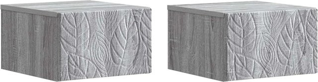 vidaXL Wandmontierter Nachttisch 2er Set Grau Sonoma B/T/H: 49 x 34,5 x 20 cm - Bild 1