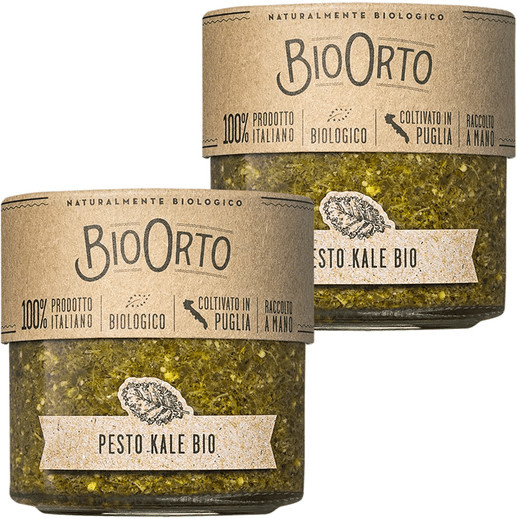 Bio Orto Grünkohlpesto mit Knoblauch Bio 2 x 180 g - Bild 1