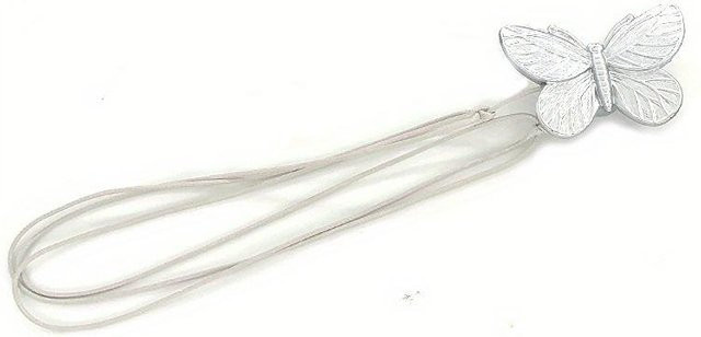 XYKK01 Magnetischer Vorhang Raffhalter mit 3D Schmetterling in Silber - Bild 1