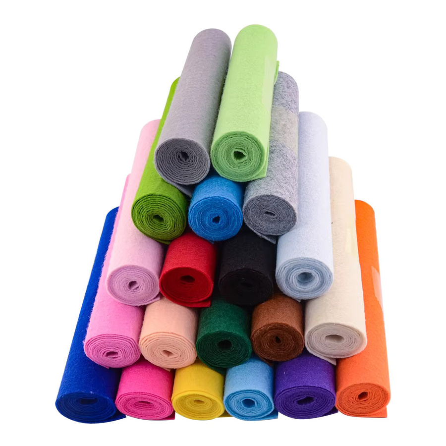 Polyester-Filzstoff für Patchwork und DIY-Puppen, Grau und Mehrfarbig, B/H: 50 x 40 cm, 1,0 mm Stärke - Bild 3
