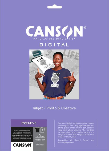 Canson T-Shirt-Bügeltransfer für dunkle Textilien - Bild 1