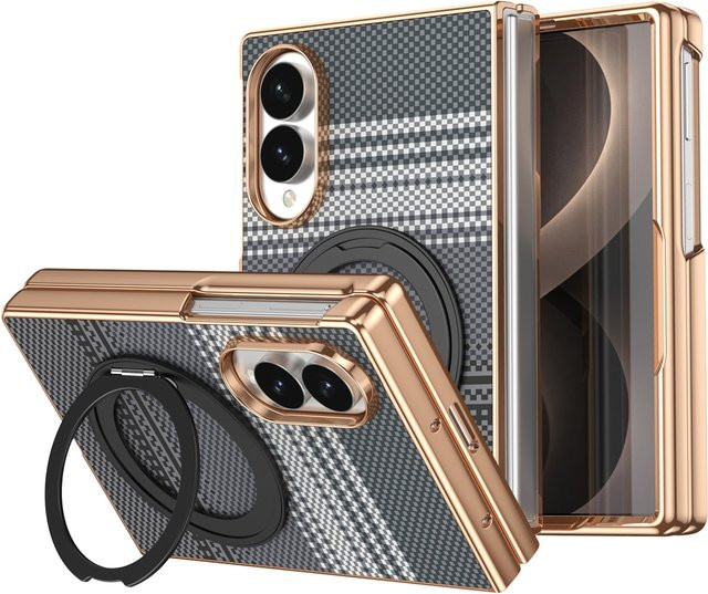 Samsung Galaxy Z Fold8 5G Handyhülle mit Magnetring, Dreh-Kipp-Ständer und Schutzglas in Multicolour - Bild 1