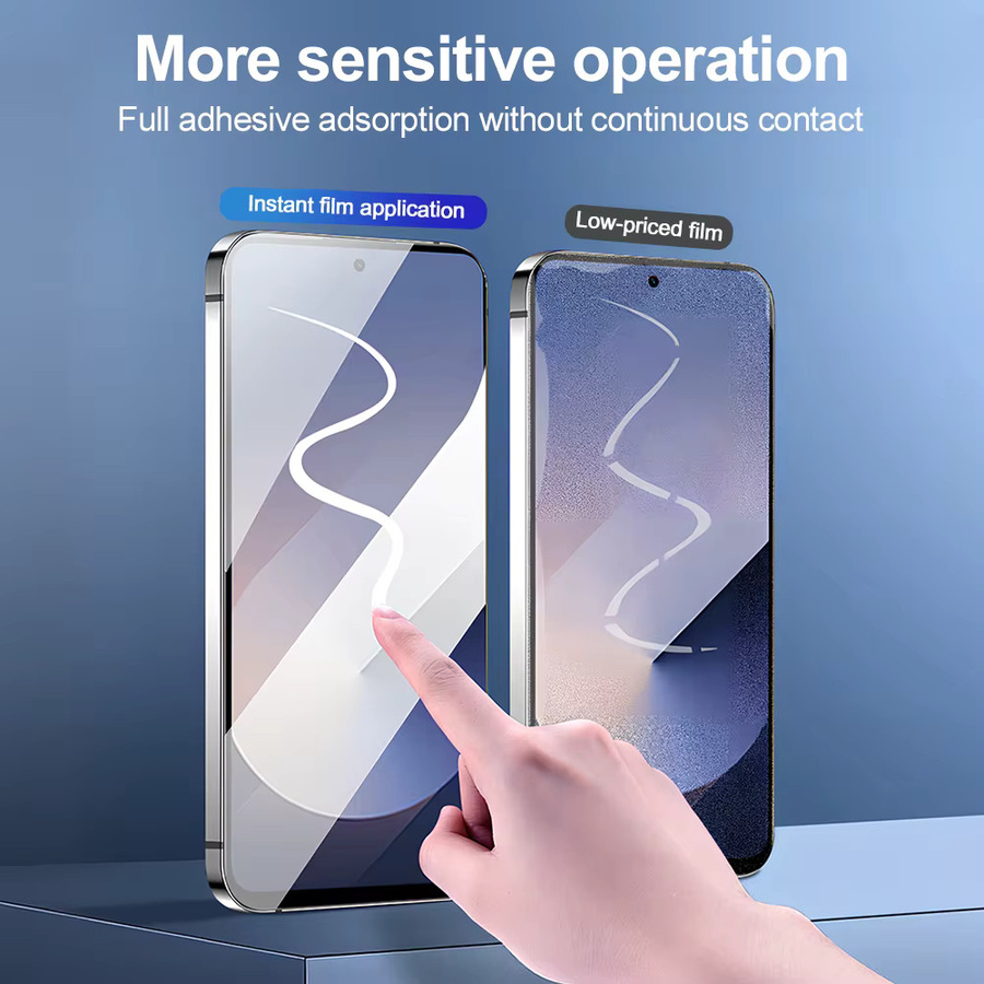Samsung Schutzfolie aus HD-gehärtetem Glas für S26 S25 Edge S24 S23 Ultra Plus FE, transparent, mit Fingerabdruck-Entsperrung und staubfreiem Montage-Kit - Bild 3
