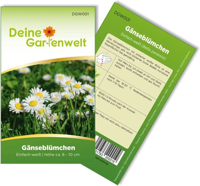 Deine Gartenwelt Gänseblümchen Samen Weiß für Rasenflächen - Bild 1