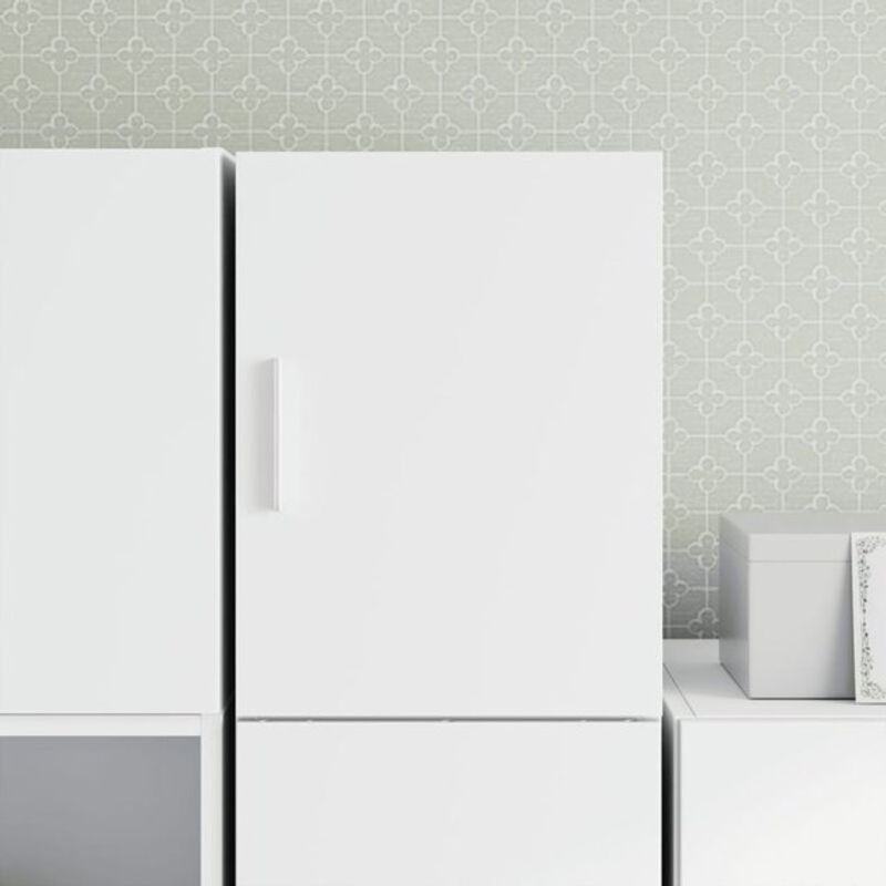 Vidaxl Wandschrank Modern in Weiß aus Holzwerkstoff mit Schwebetüren B: 30 cm, H: 42,5 cm, T: 40 cm - Bild 1