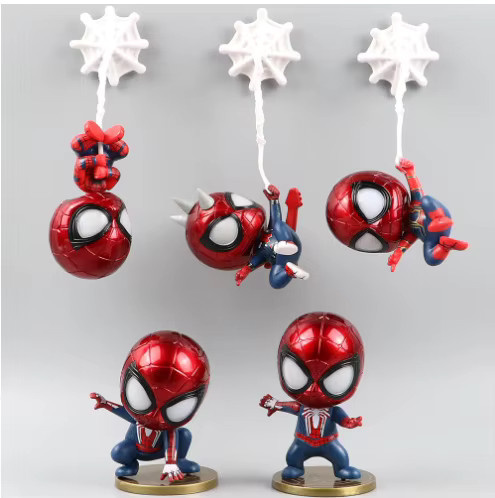 Bandai Marvel Spider-Man Q Version Action Figure, 5-teiliges Set - Bild 2