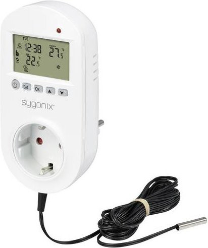 Sygonix Universalthermostat Zwischenstecker mit Wochenprogramm in Weiß - Bild 1