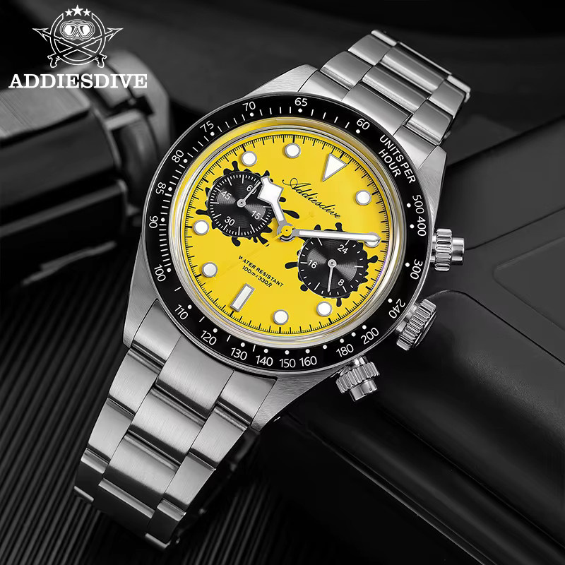 ADDIESDIVE Armbanduhr, Quarz, Edelstahl, Keramiklünette, Herren - Bild 4
