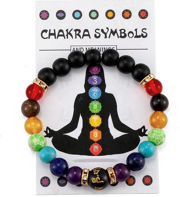 SunFlowers Story 7-Chakra-Armband, Kristall, Schwarz, Unisex - Bild 1