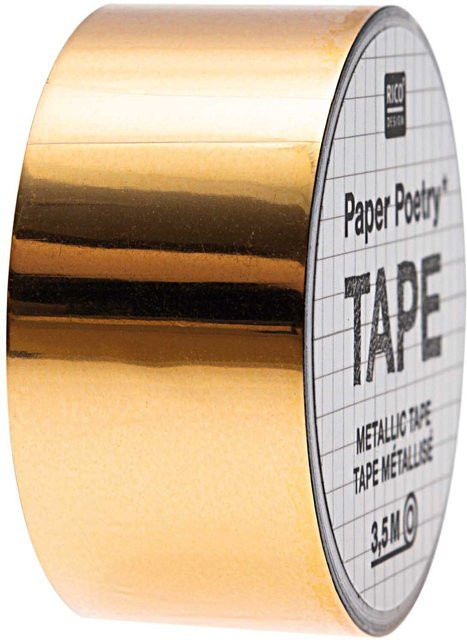 Rico Design Paper Poetry Washi Tape Metallic Gold Breite: 1,9 cm, Länge: 3,5 m - Bild 1
