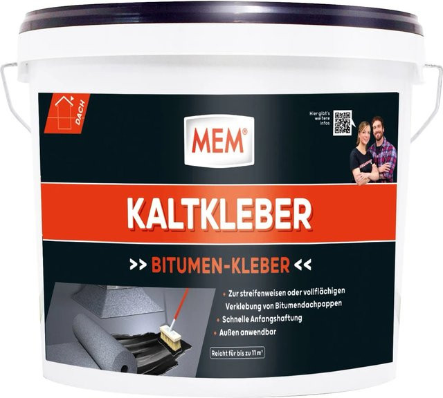 MEM Kaltkleber Bitumen Schwarz 6,5 kg - Bild 1