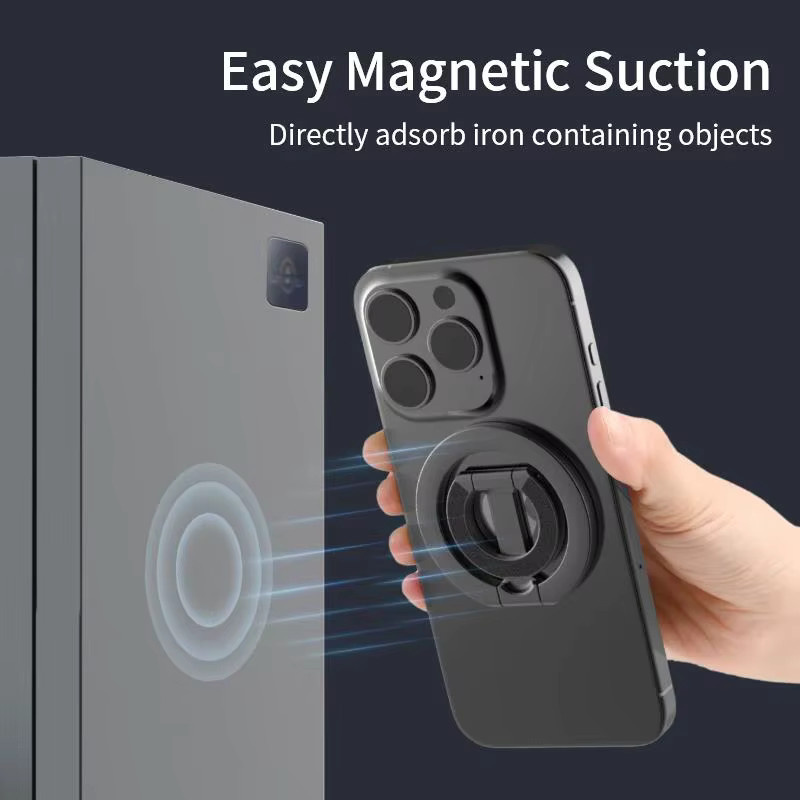 KAFNHCKA Magnetischer Telefonringhalter in Weiß, Doppelseitiger Handy-Ständer und faltbarer Halter für Apple MagSafe, kompatibel mit iPhone 17, 16, 15 - Bild 4