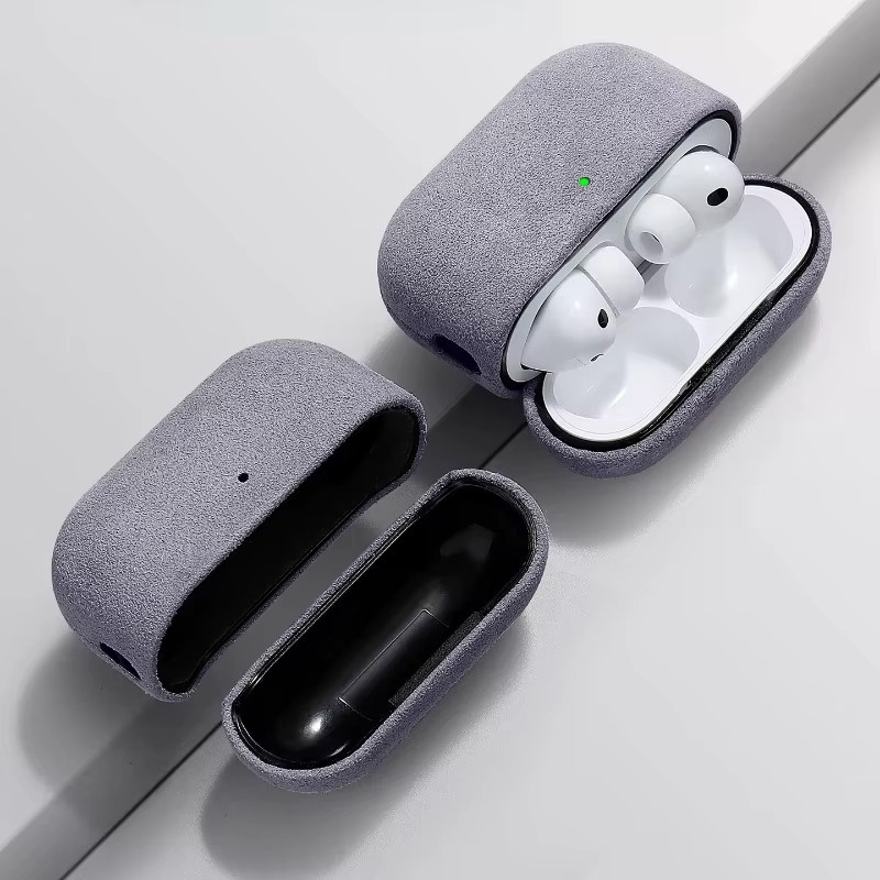 Luxuriöse Wildleder-Schutzhülle für Apple AirPods Pro 2 und Pro 3 zur vollständigen Abdeckung und gegen Kratzer - Bild 3