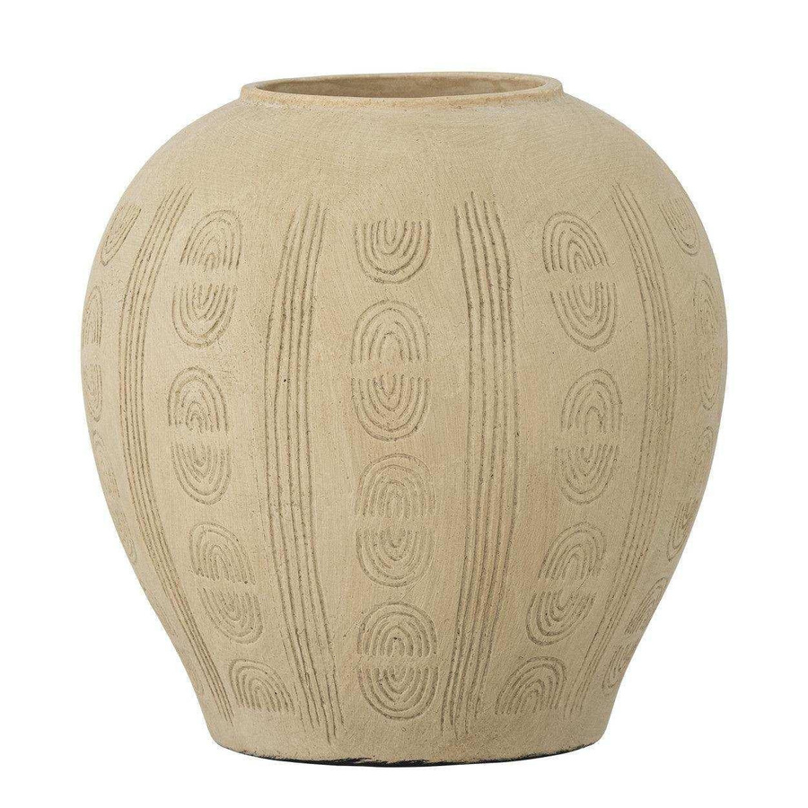 Bloomingville Vase Taym in Terrakotta mit Reliefmuster, Höhe: 20 cm - Bild 1