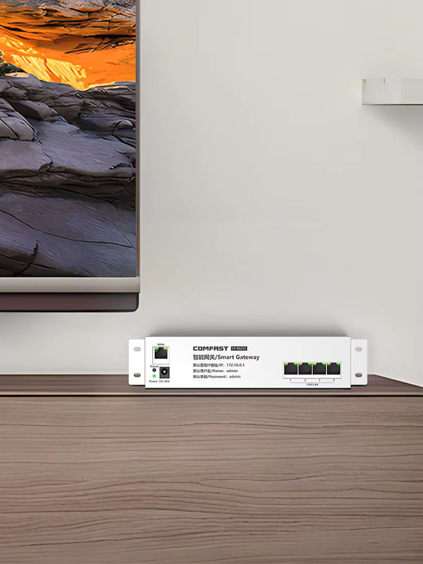 COMFAST Smart Gateway mit PoE & AC Management, 10/100Mbps, 4 LAN/WAN-Ports, 60W Leistung, Schwarz - Bild 6