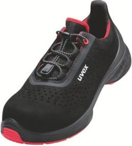 Uvex Halbschuhe S1 in Schwarz Rot Größe 45 Weite 12 - Bild 1