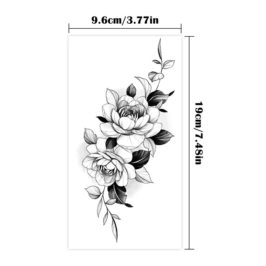 YOEMTAT Temporäre Tätowierung Aufkleber, Blumenmuster, Unisex - Bild 2