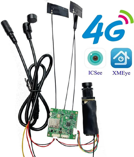 HQCAM 4G LTE IP Überwachungskamera mit Mini-Modul, 1080p Full HD, Schwarz - Bild 1